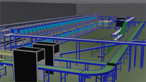 Sorting by Vertical Cross Belt Sorter